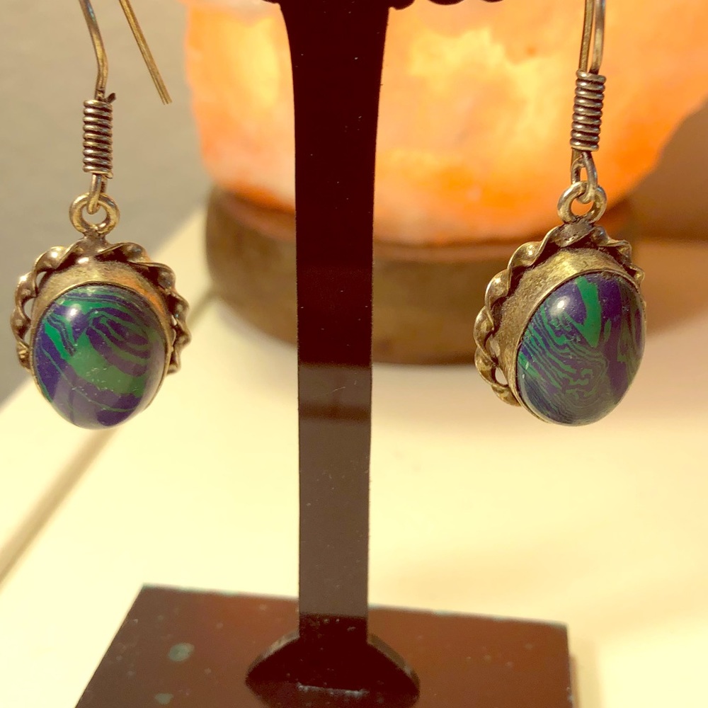 Beautiful Malachite earrings